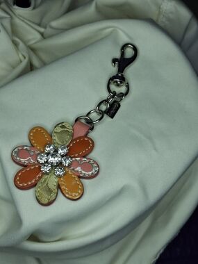 Coach Y2k Multi-Color Floral Crystal Bag Charm
